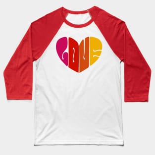 Retro Style Loveheart Baseball T-Shirt